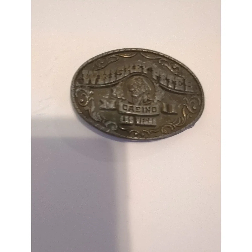 Vintage Whisky Pete's Casino Las Vegas Belt Buckle Pacific Brass & Buckle